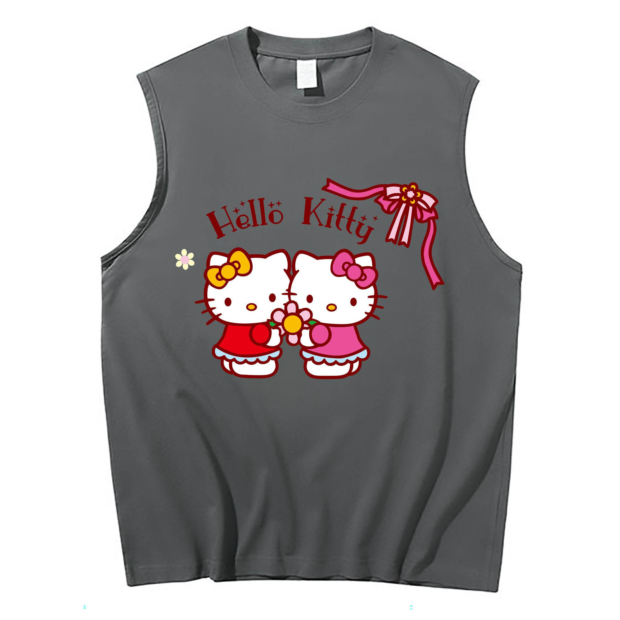 （画像用） Hello Kitty ハローキティ コットン100％タンクトップ（フロントプリント）